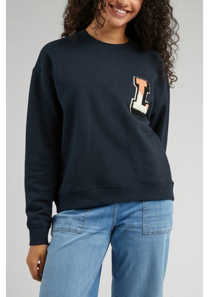 Loose Fit Rahat Kesim Pamuk Bisiklet Yaka Sweatshirt10