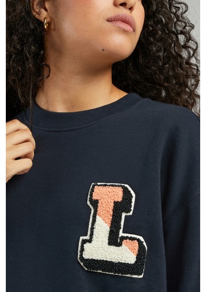 Loose Fit Rahat Kesim Pamuk Bisiklet Yaka Sweatshirt10