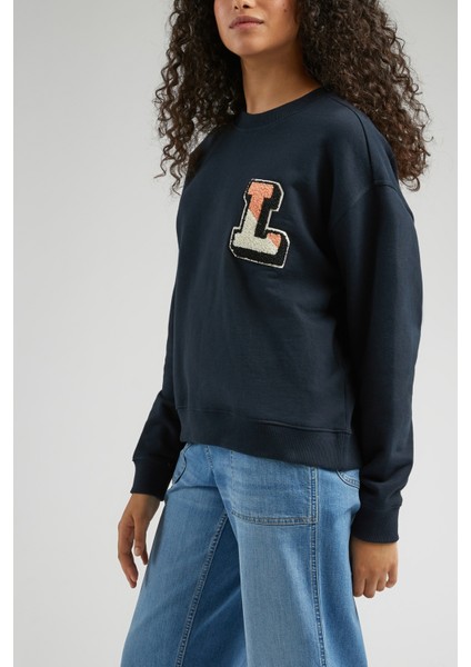 Loose Fit Rahat Kesim Pamuk Bisiklet Yaka Sweatshirt10