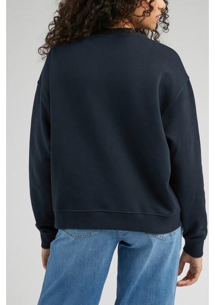 Loose Fit Rahat Kesim Pamuk Bisiklet Yaka Sweatshirt10