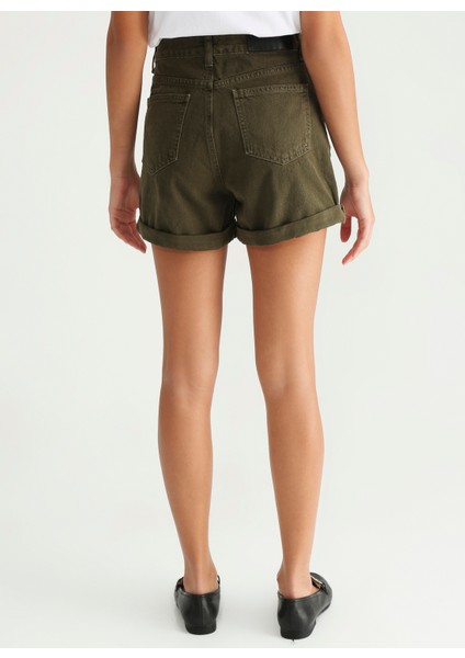Normal Bel Basic Haki Kadın Şort KARINTA indirimleri