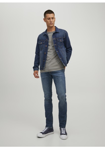 Jack & Jones Düşük Bel Slim Fit Lacivert Erkek Denim Pantolon 12223628_JJIGLENN Jjıfox Jos 547 50