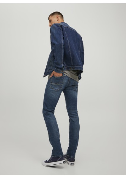 Normal Bel Slim Straight Mavi Erkek Denim Pantolon 12244787_JJITIM Jjıfox Jos 547 50SP fiyatları