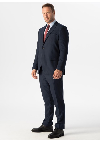 Normal Bel Slim Fit Lacivert Erkek Takım Elbise TK1006900240