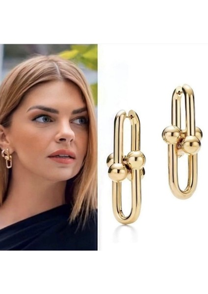 Altın Kaplama Kısa Ikili Blanca Gold Küpe fiyatları