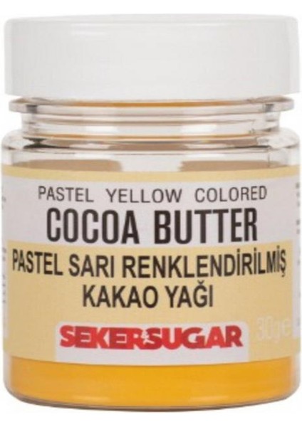 Pastel Sarı Yenilebilir Kakao Yağı 30 gr