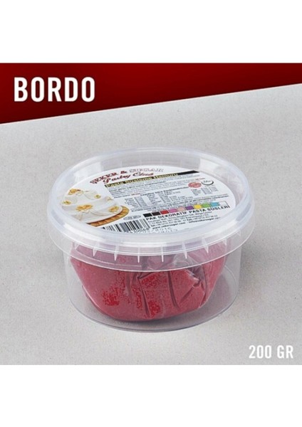 Şeker Hamuru 200 gr Bordo