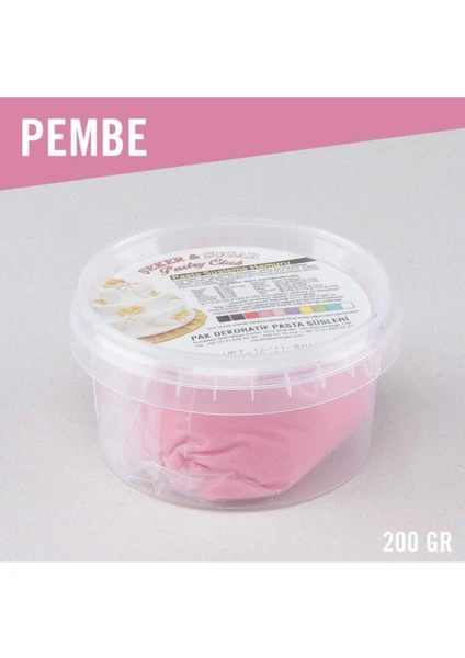 Şeker Hamuru 200 gr Pembe