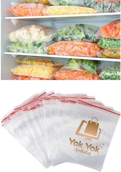 Kilitli Koruyucu Buzdolabı Poşeti Naylon Torba 23X31CM 50 Adet 1 Paket