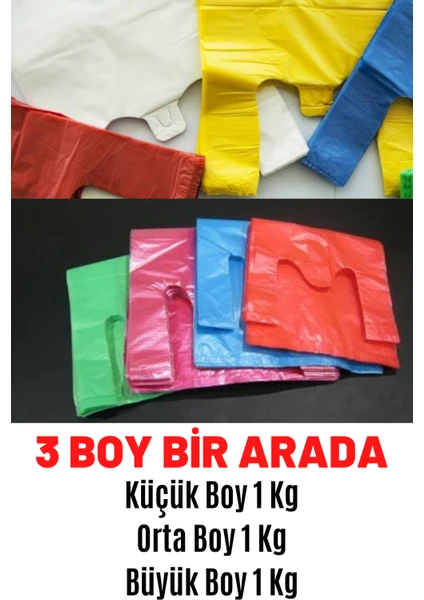 Renkli Poşet ( 3 Boy Bir Arada)