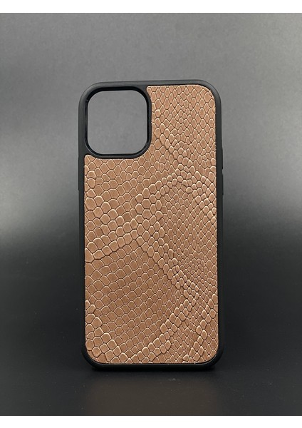 iPhone 12 ve 12 Pro Kılıf Vizon Deri Tam Uyumlu Telefon Kılıfı