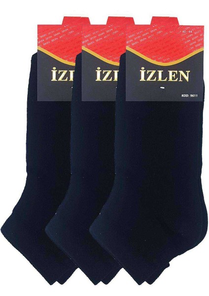 Siyah Erkek Kısa Spor Çorap 3 Çift