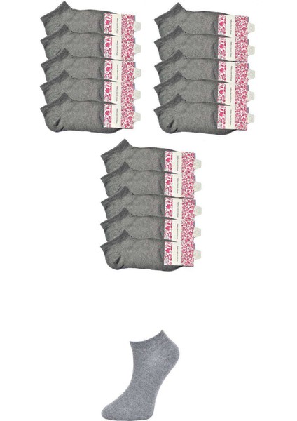 Gri Kadın Bilek Çorap 15 Çift