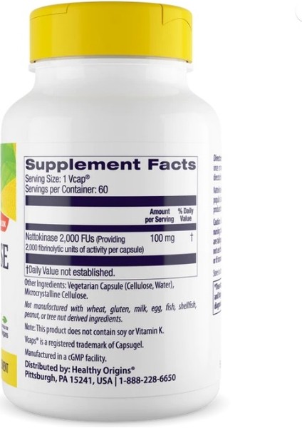 Nattokinase 2,000 Fus 100 mg 60 Tablet fiyatları