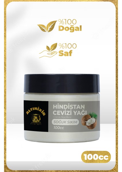 Hindistan Cevizi Yağı Soğuk Sıkım 100 cc