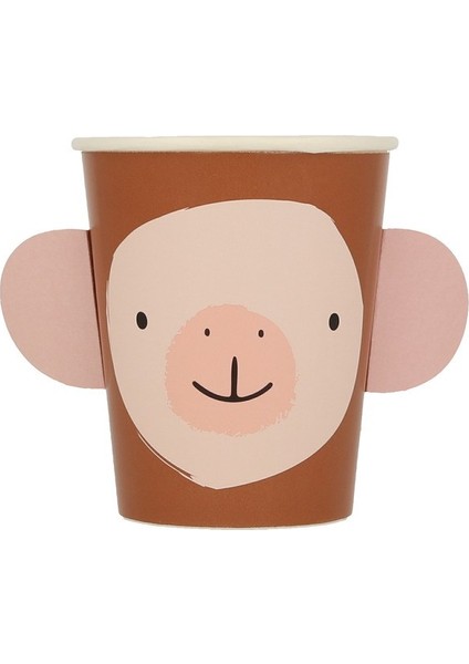 Meri Meri - Animal Parade Character Cups - Hayvan Geçit Töreni Bardaklar - 8'li