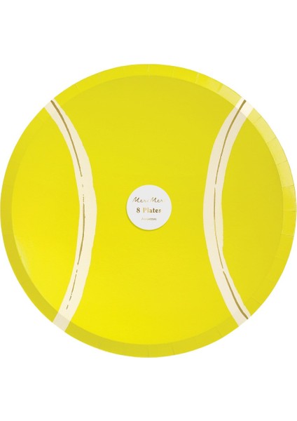 Meri Meri - Tennis Plates - Tenis Tabaklar - 8'li