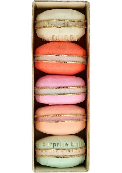 Meri Meri - Ladurée Paris Macaron Surprise Balls - Ladurée Paris Makaron Sürpriz Toplar - 5'li