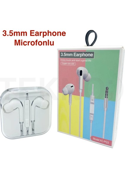 Earphone 3.5mm Microfonlu Kulaklık Xc-Pg3