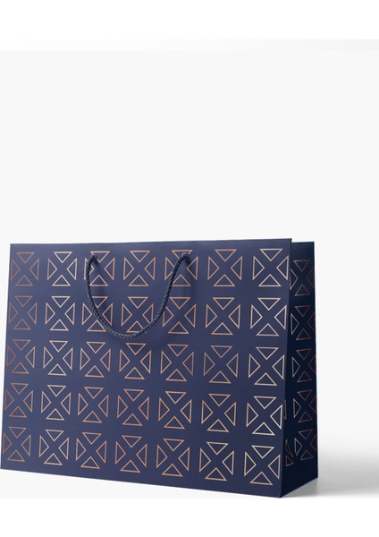 No2 25'li Klasik Seri Kraft Çanta - Lacivert - 51x35x16 Cm modelleri