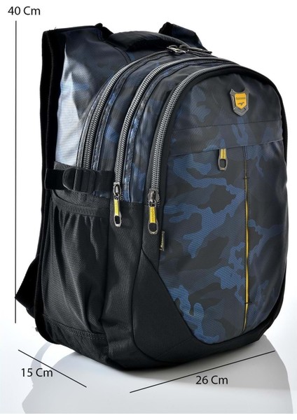 1553-2235 Unisex Anatomik Yarasa Sırt Okul Çantası - NKT01553-LACIVERT-TEK Ebat fırsatları