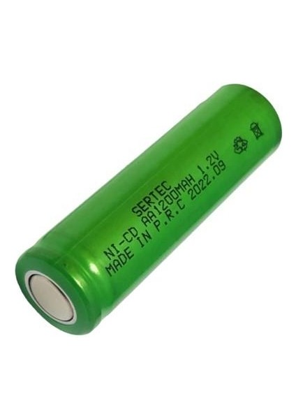 1.2VOLT 1200MAH Aa Ni-Cd Şarjlı Kalem Pil Başlıksız