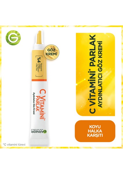 Garnier c Vitamini Parlak Aydınlatıcı Göz Kremi 15ML + Süper Aydınlatıcı Serum 30M