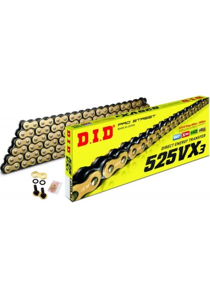 525-126VX3 2022-2023 Ducati Multistrada V4 Pikes Peak Uyumlu Zincir Vx3 Xring Gold (Sarı) Renk