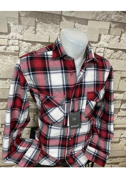 Slim Fit Yakalı Oduncu Gömleği