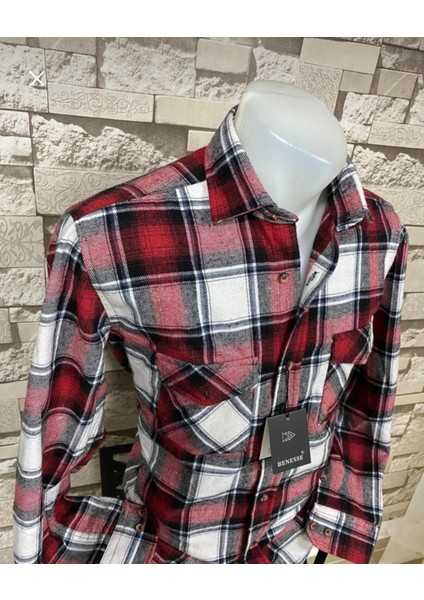 Slim Fit Yakalı Oduncu Gömleği