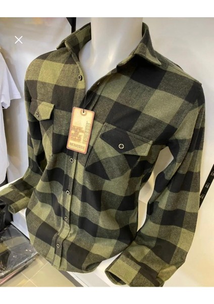 Slim Fit Yakalı Oduncu Gömleği