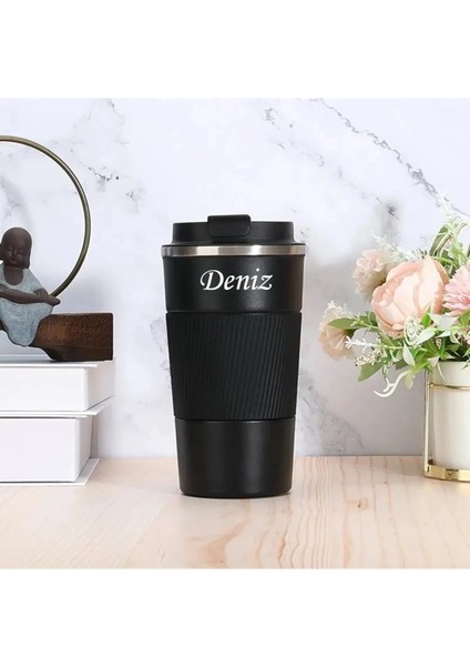 500 ml Kişiye Özel Siyah Termos Mug Kupa, Çay Kahve Kamp Termos, Çift Katmanlı Paslanmaz Çelik Araç Içi Termos indirimleri
