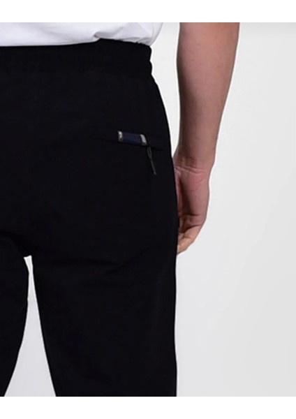 Erkek Siyah Eşofman Altı Boru Paca Beli Lastikli Fermuarlı Cepli Klr Gym As 101 fırsatları