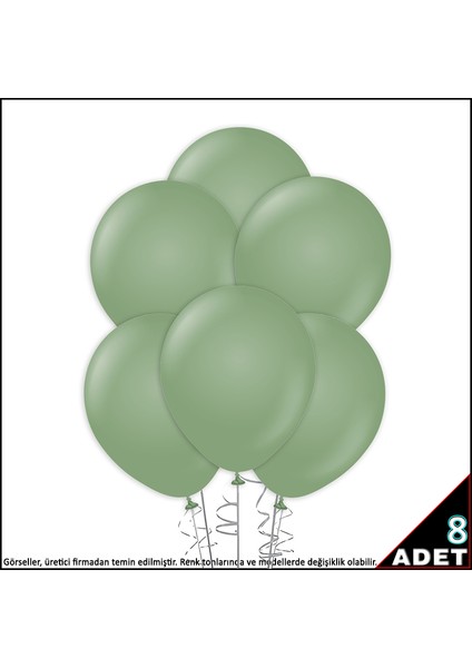 Okaliptus Pastel Balon, 30CM x 8 Adet