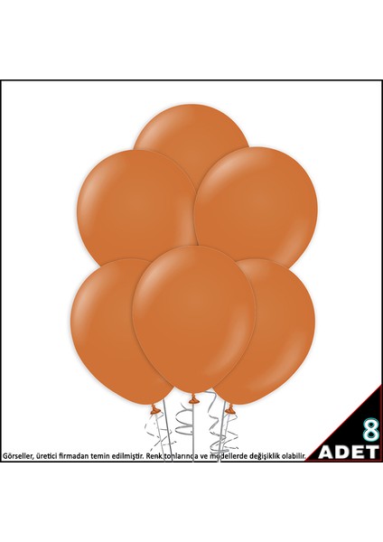Karamel Kahve Pastel Balon, 30CM x 8 Adet fiyatları