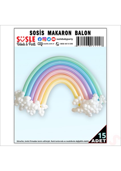 Sosis Makaron Balon - 15 Adet