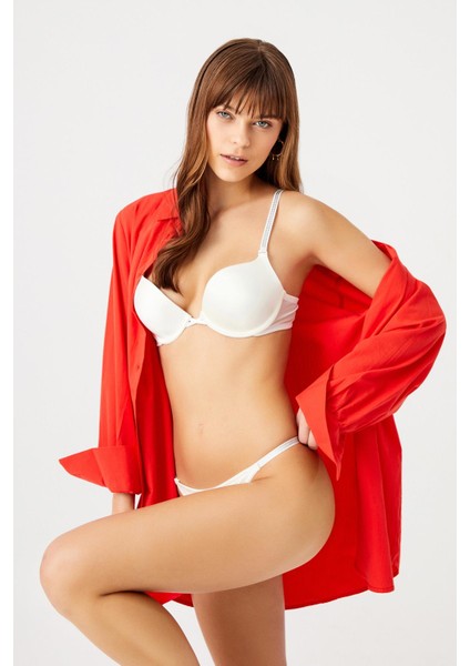 Taşlı Soft Ekru Sütyen Takımı (674T) fiyatları