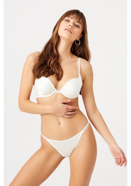 Taşlı Soft Ekru Sütyen Takımı (674T) modelleri