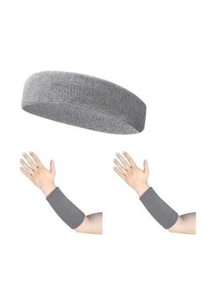 Sporcu Havlu Bandana Headband ve 2 Adet Uzun Basketbol Tenis Futbol Için