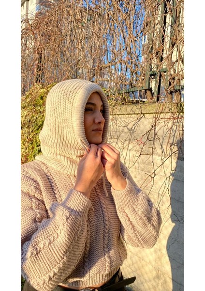 Triko Ipli Balaclava Unisex Tesettüre Uygun