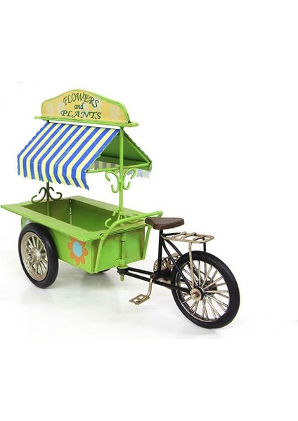 Dekoratif Metal Üç Tekerlekli Çiçek Arabası Biblo Hediyelik indirimleri