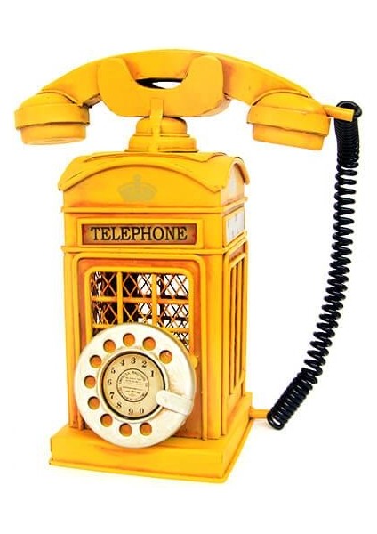 Dekoratif Metal Ahizeli Telefon Kumbara Biblo Hediyelik