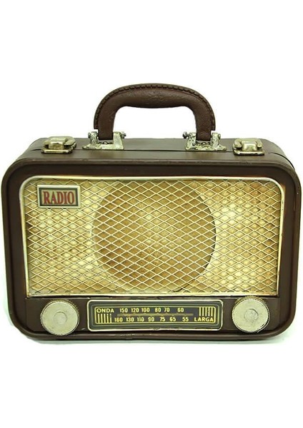 Dekoratif Metal Radyo Bavul Vintage Dekoratif Hediyelik