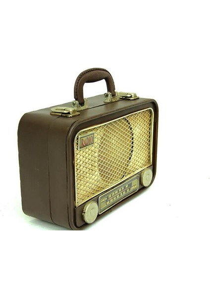 Dekoratif Metal Radyo Bavul Vintage Dekoratif Hediyelik