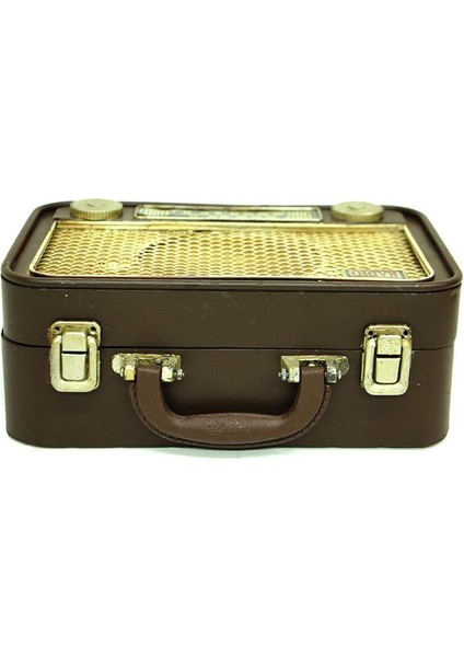 Dekoratif Metal Radyo Bavul Vintage Dekoratif Hediyelik