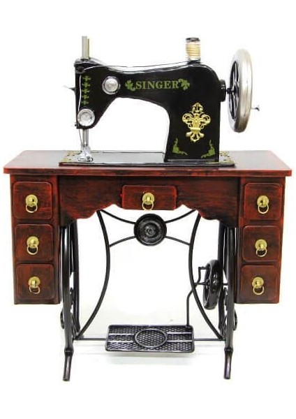 Dekoratif Metal Dikiş Makinesi Vintage Ev Ofis Hediyelik