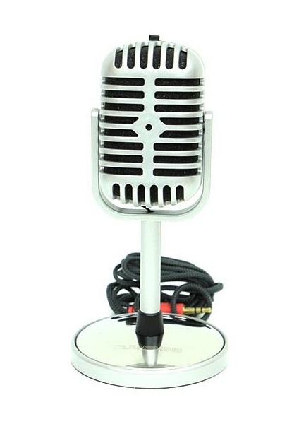 Karaoke Mikrofon Silver Speaker Hediyelik