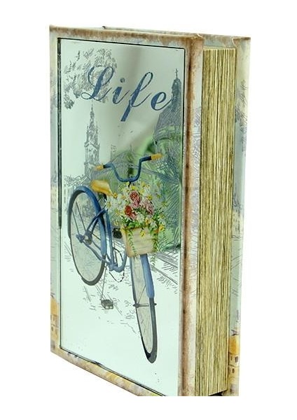 Kutu Kitap Aynalı Bisiklet Dekoratif Hediyelik