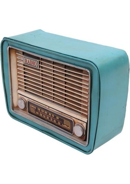 Dekoratif Metal Radyo Kumbaralı Vintage Hediyelik