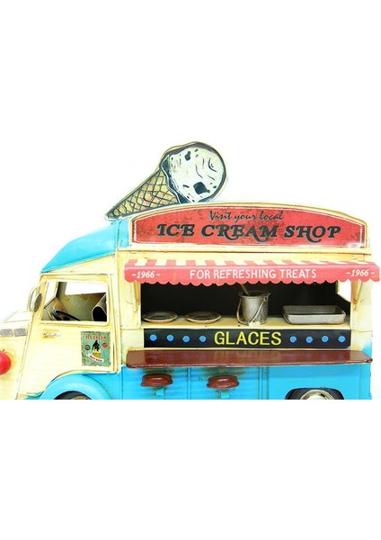 Dekoratif Metal Dondurma Arabası Biblo Dekoratif Hediyelik fırsatları